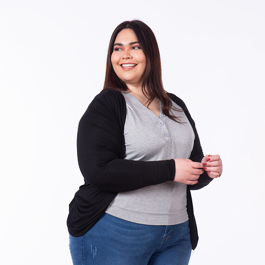 Capa Magnolia Manga Larga Mujer - 2x S/35.00