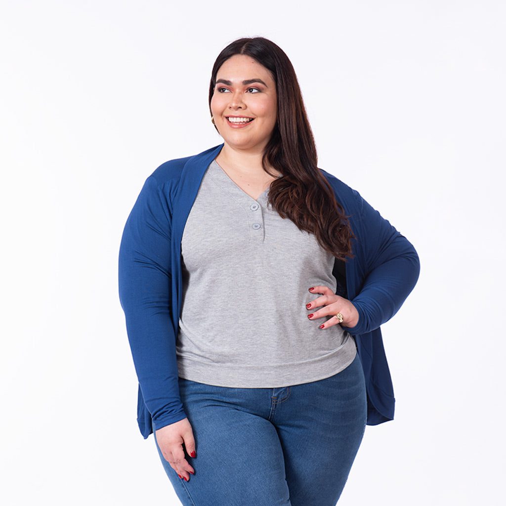 Capa Magnolia Manga Larga Mujer - 2x S/35.00