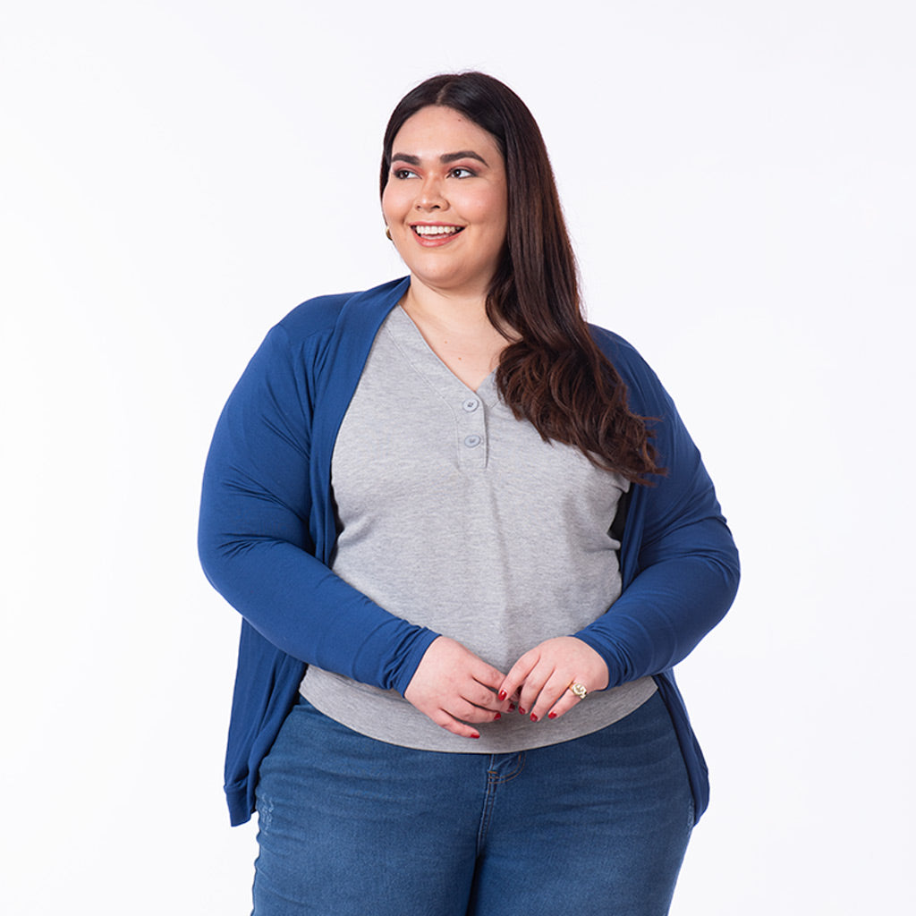 Capa Magnolia Manga Larga Mujer - 2x S/35.00