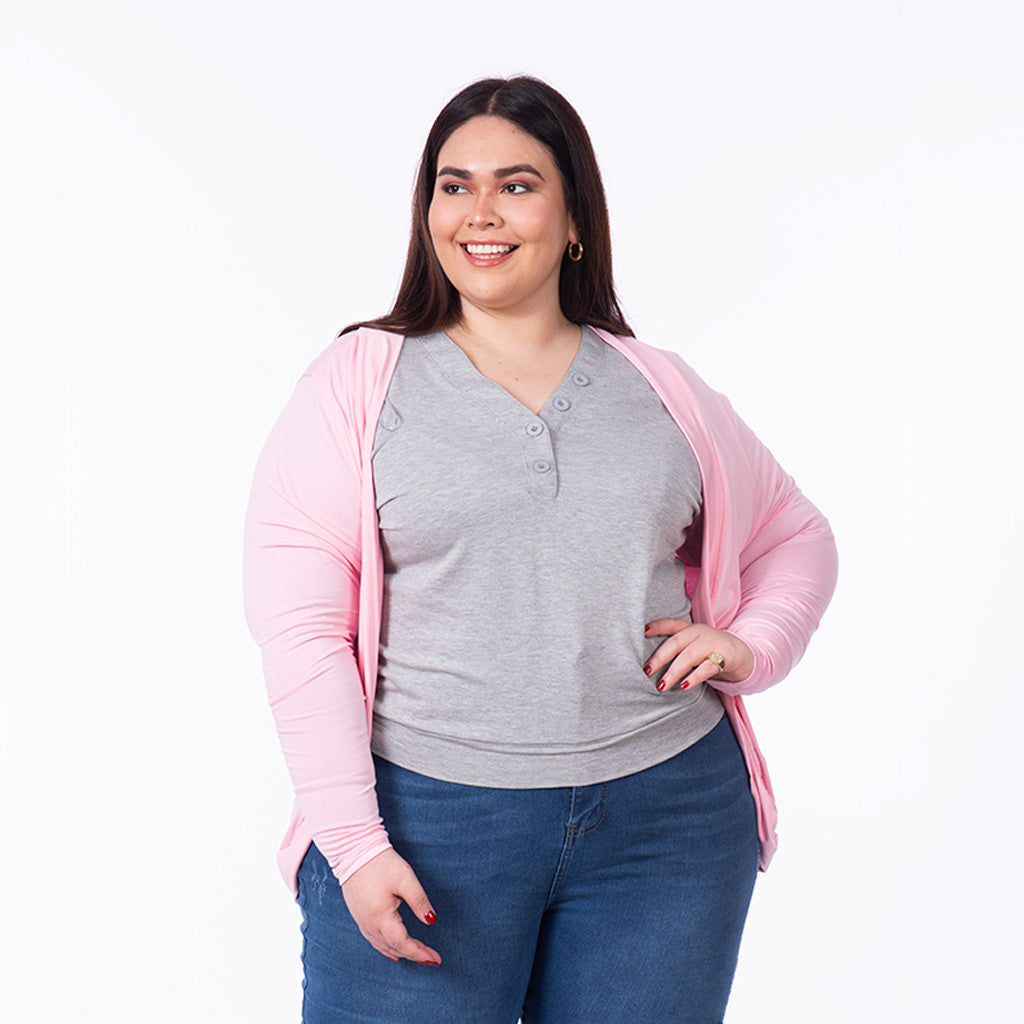 Capa Magnolia Manga Larga Mujer - 2x S/35.00