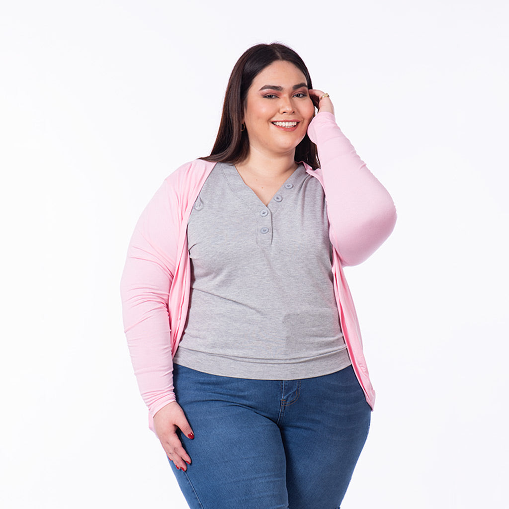 Capa Magnolia Manga Larga Mujer - 2x S/35.00