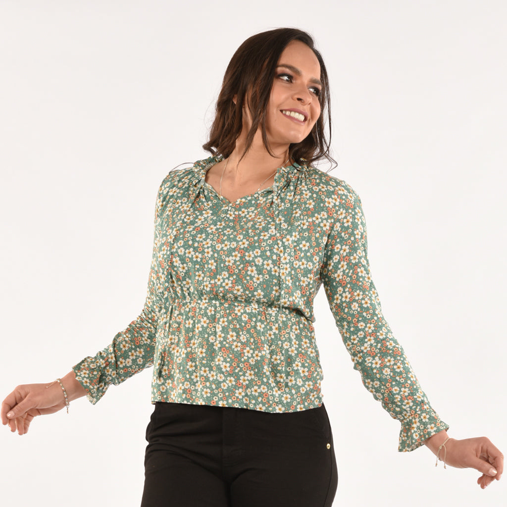 Blusa Ethiopia Manga Larga Mujer