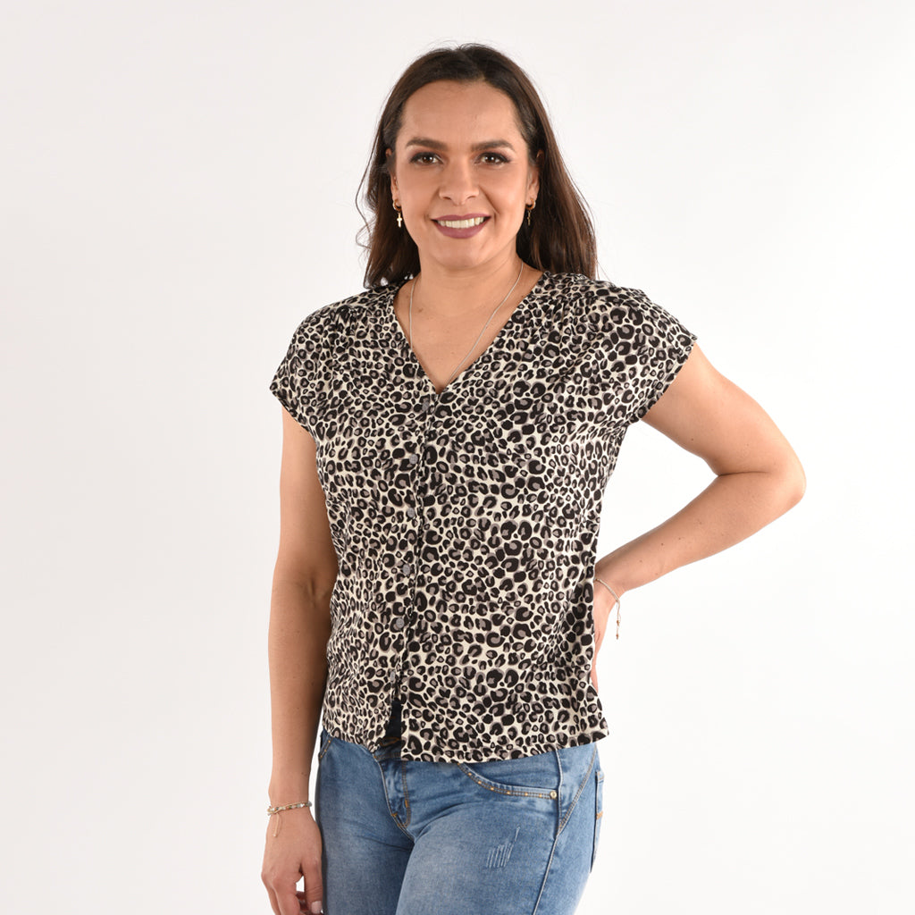 Blusa Ethiopia Manga Corta Mujer