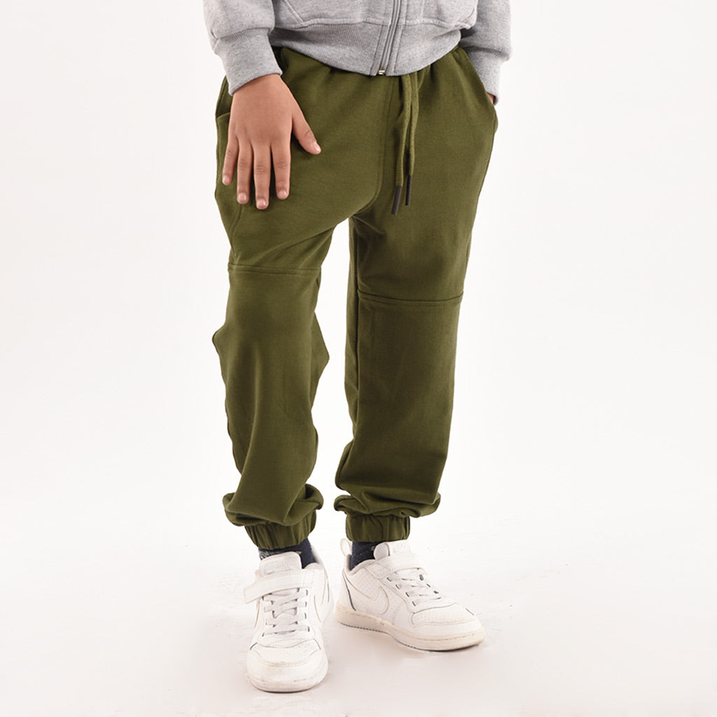 Jogger Best Boy French Terry Niño Verde Militar - 2x S/55.00