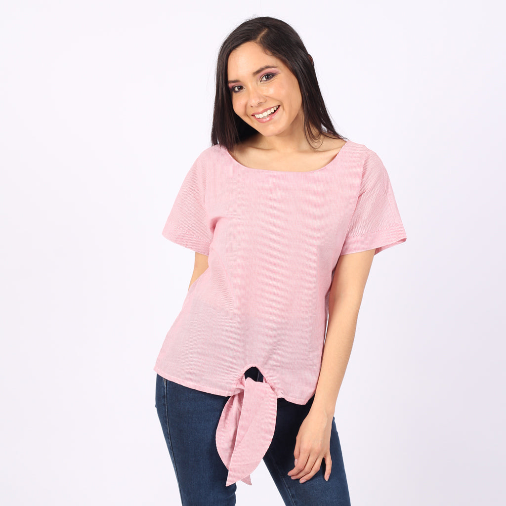 Blusa Ethiopia Challis Manga Corta Mujer