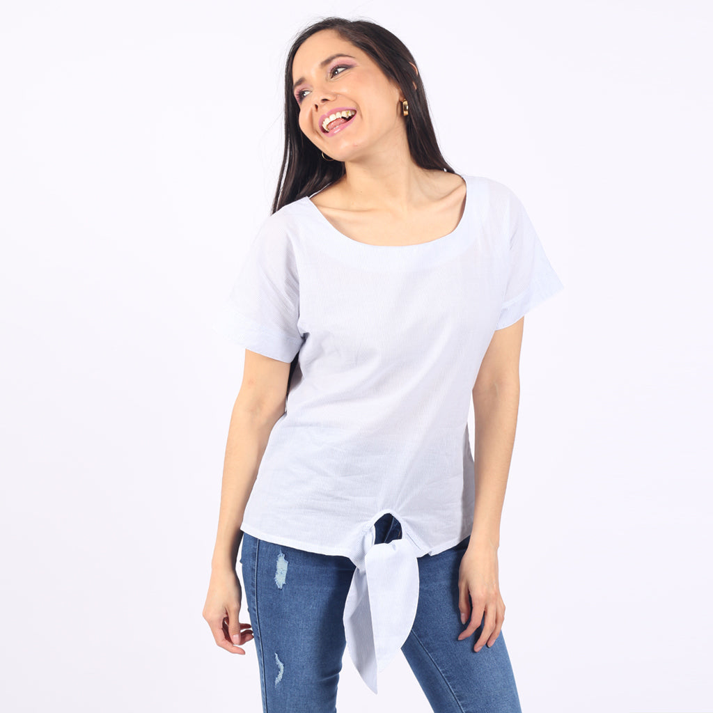 Blusa Ethiopia Challis Manga Corta Mujer