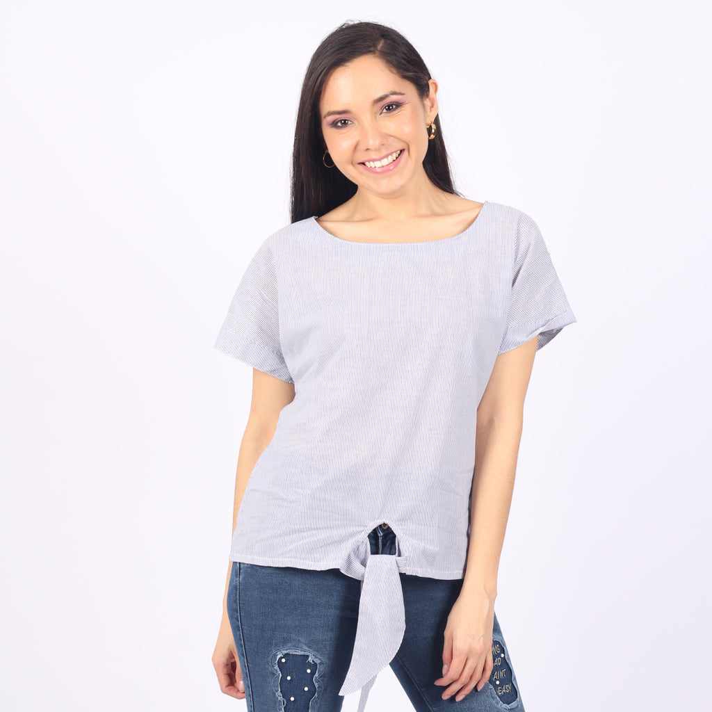 Blusa Ethiopia Challis Manga Corta Mujer