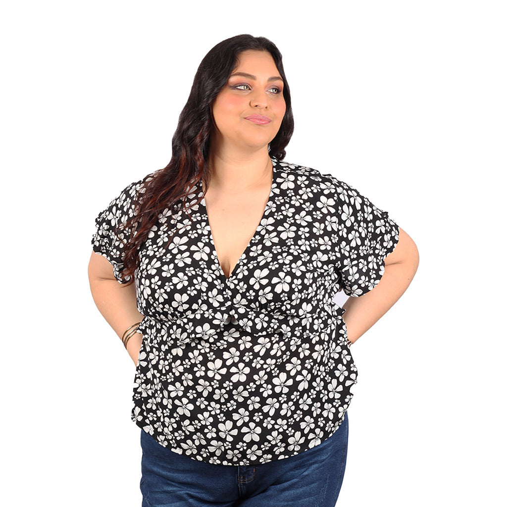 Blusa Magnolia Manga Corta Mujer - 2x S/35.00