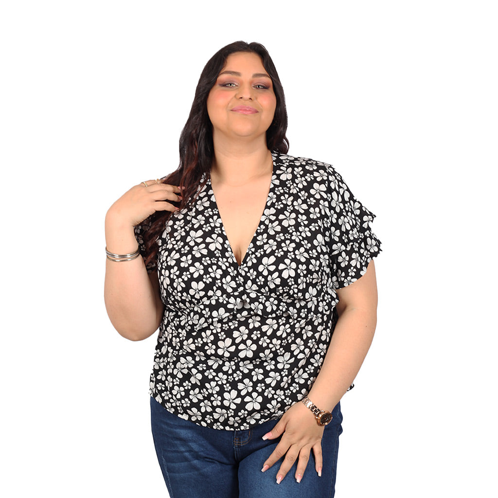 Blusa Magnolia Manga Corta Mujer - 2x S/35.00