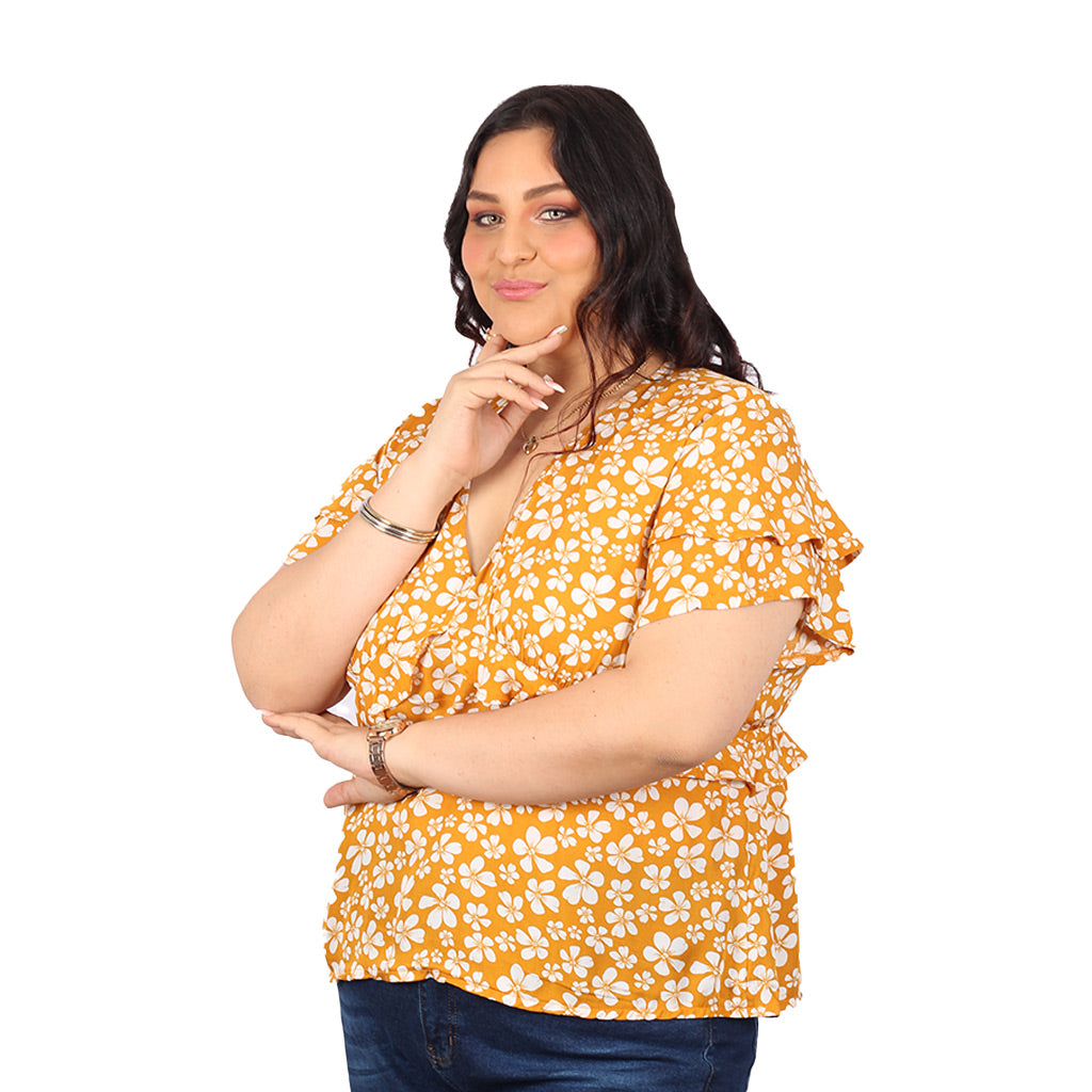 Blusa Magnolia Manga Corta Mujer - 2x S/35.00