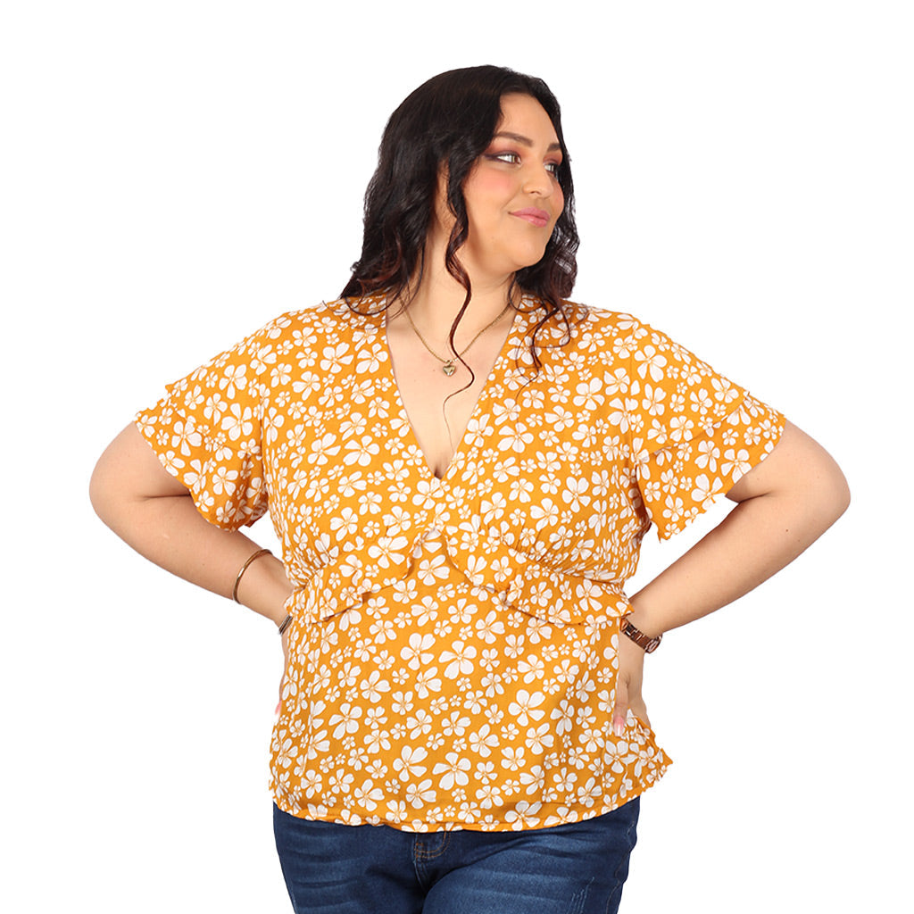 Blusa Magnolia Manga Corta Mujer - 2x S/35.00