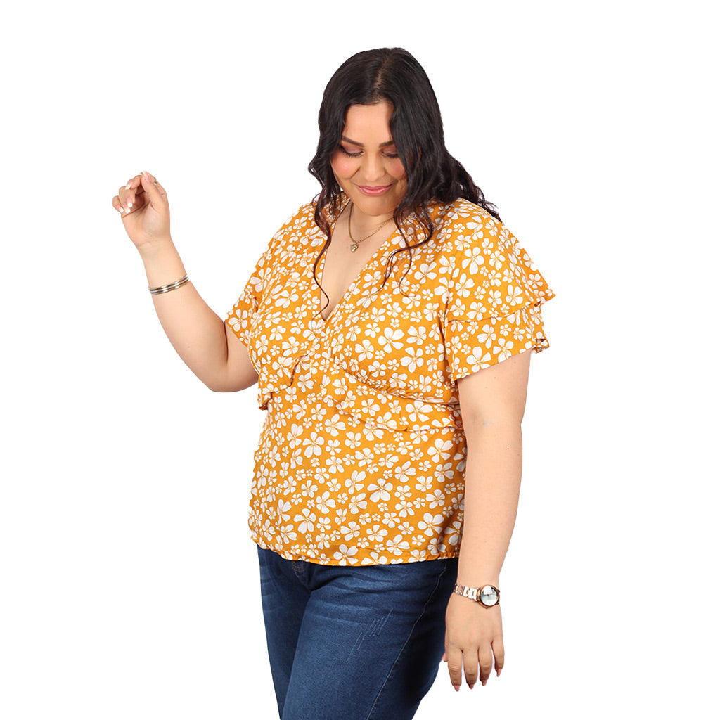 Blusa Magnolia Manga Corta Mujer - 2x S/35.00