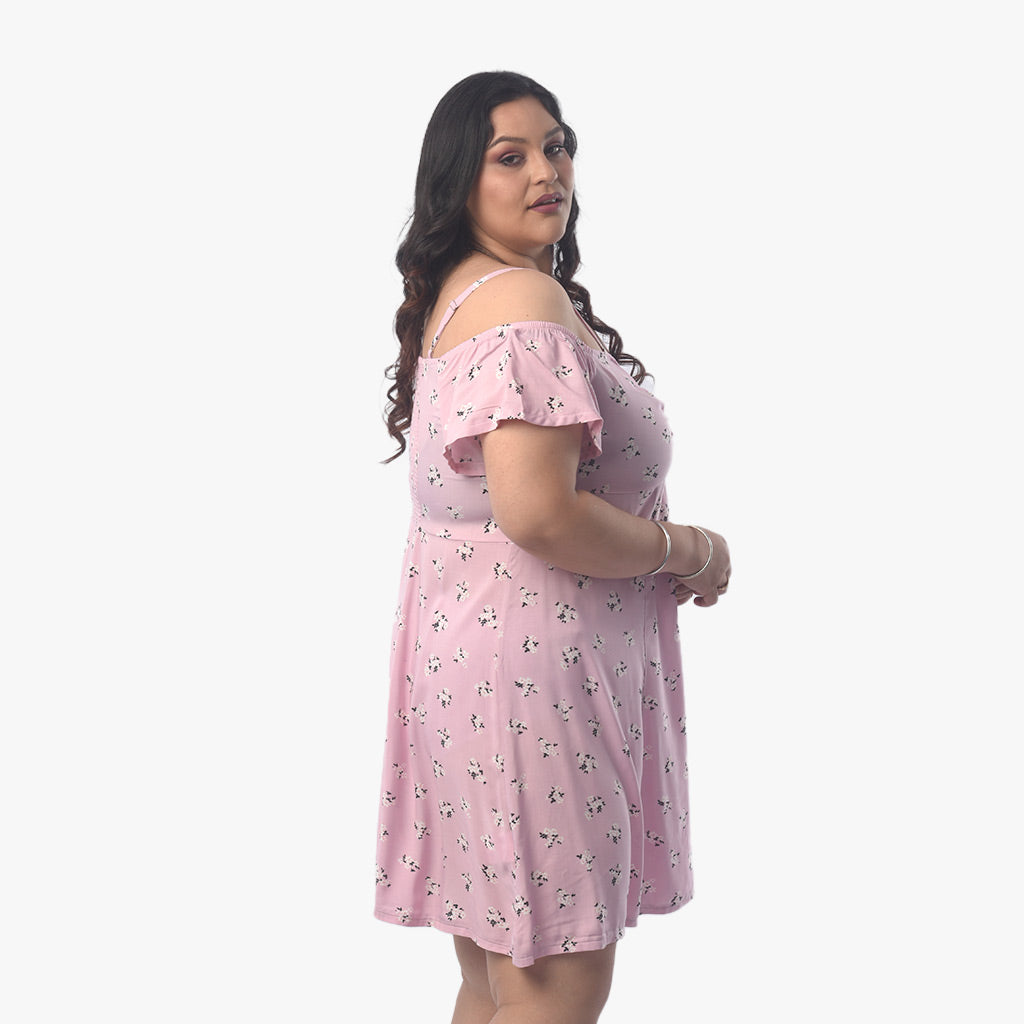 Vestido Magnolia Chalis Manga Corta Mujer