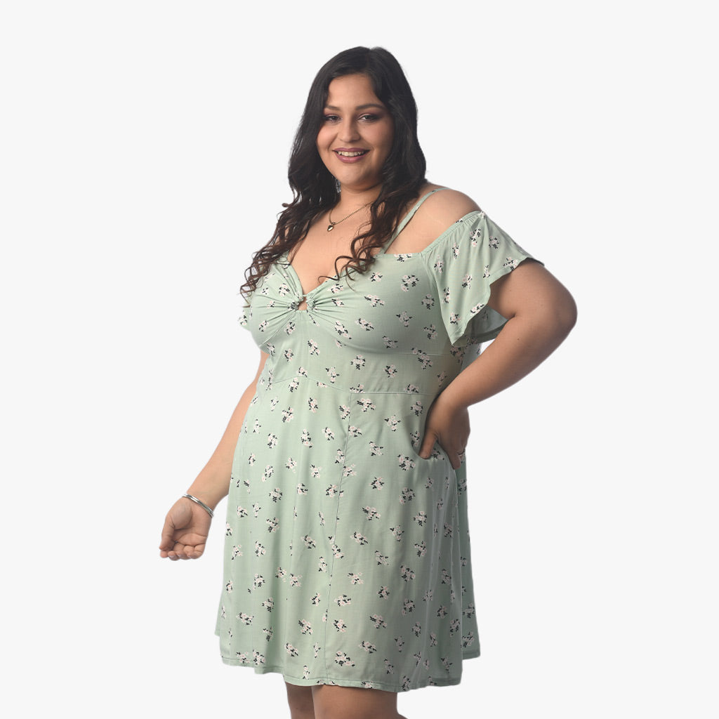 Vestido Magnolia Chalis Manga Corta Mujer