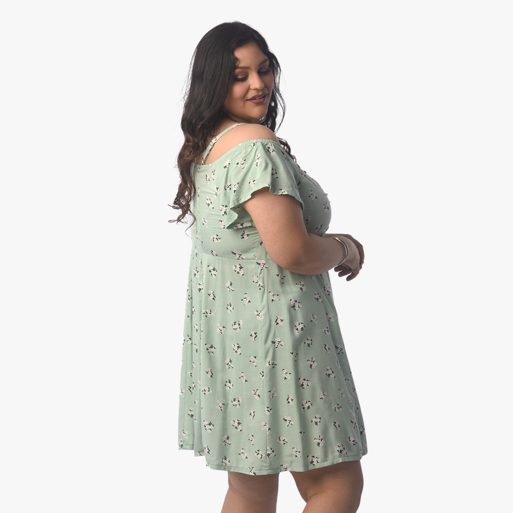 Vestido Magnolia Chalis Manga Corta Mujer