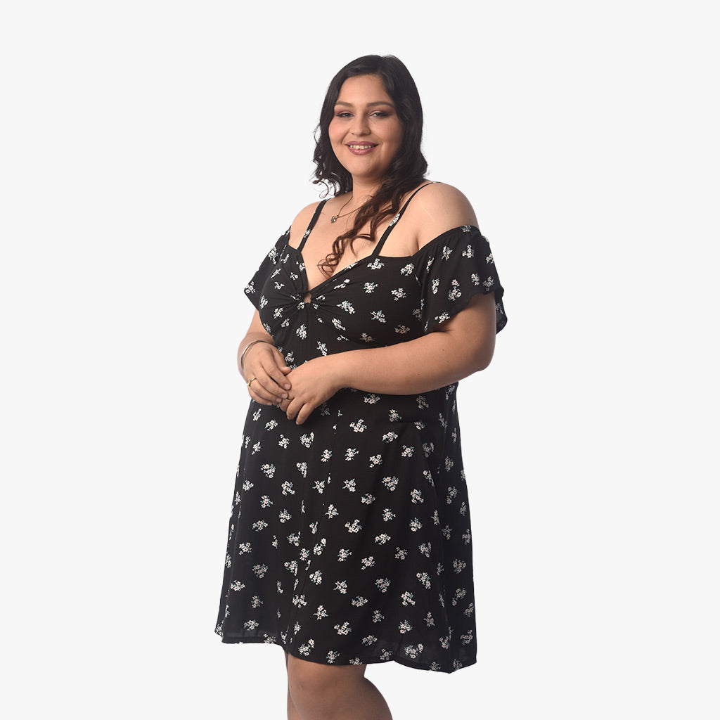 Vestido Magnolia Chalis Manga Corta Mujer