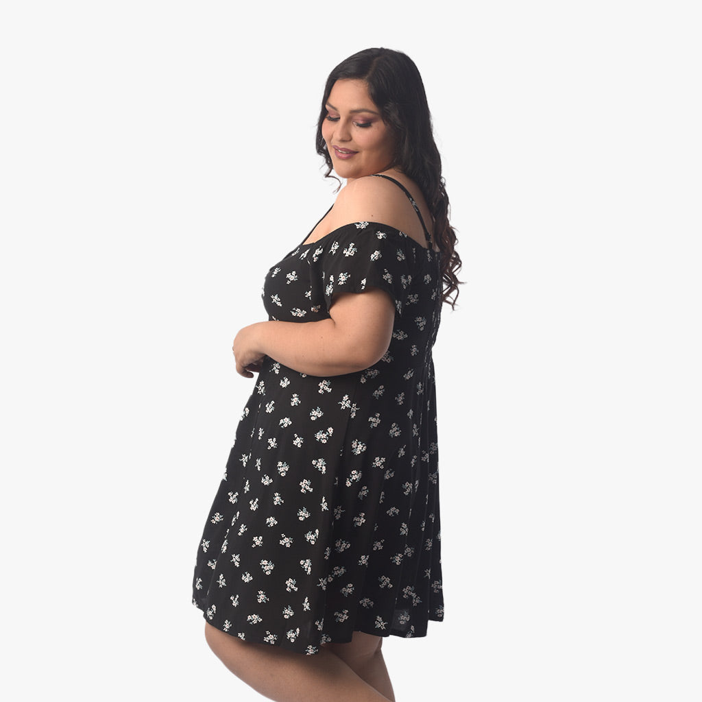 Vestido Magnolia Chalis Manga Corta Mujer