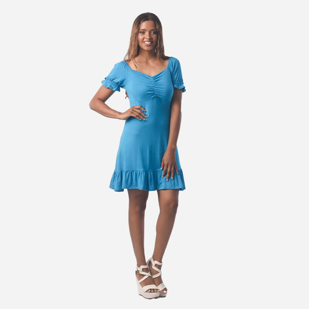 Vestido Ethiopia Viscosa Manga Corta Mujer