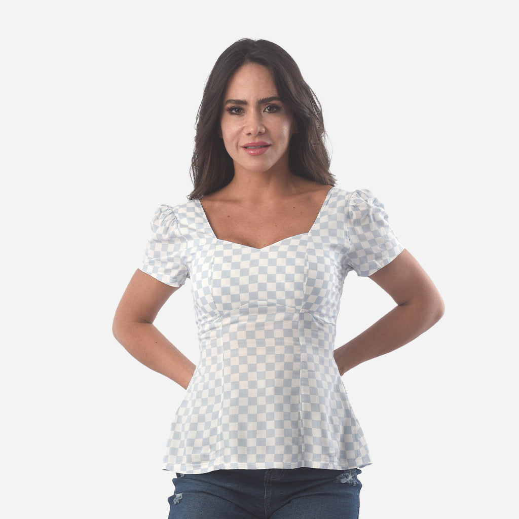 Blusa Ethiopia Chalis Manga Corta Mujer