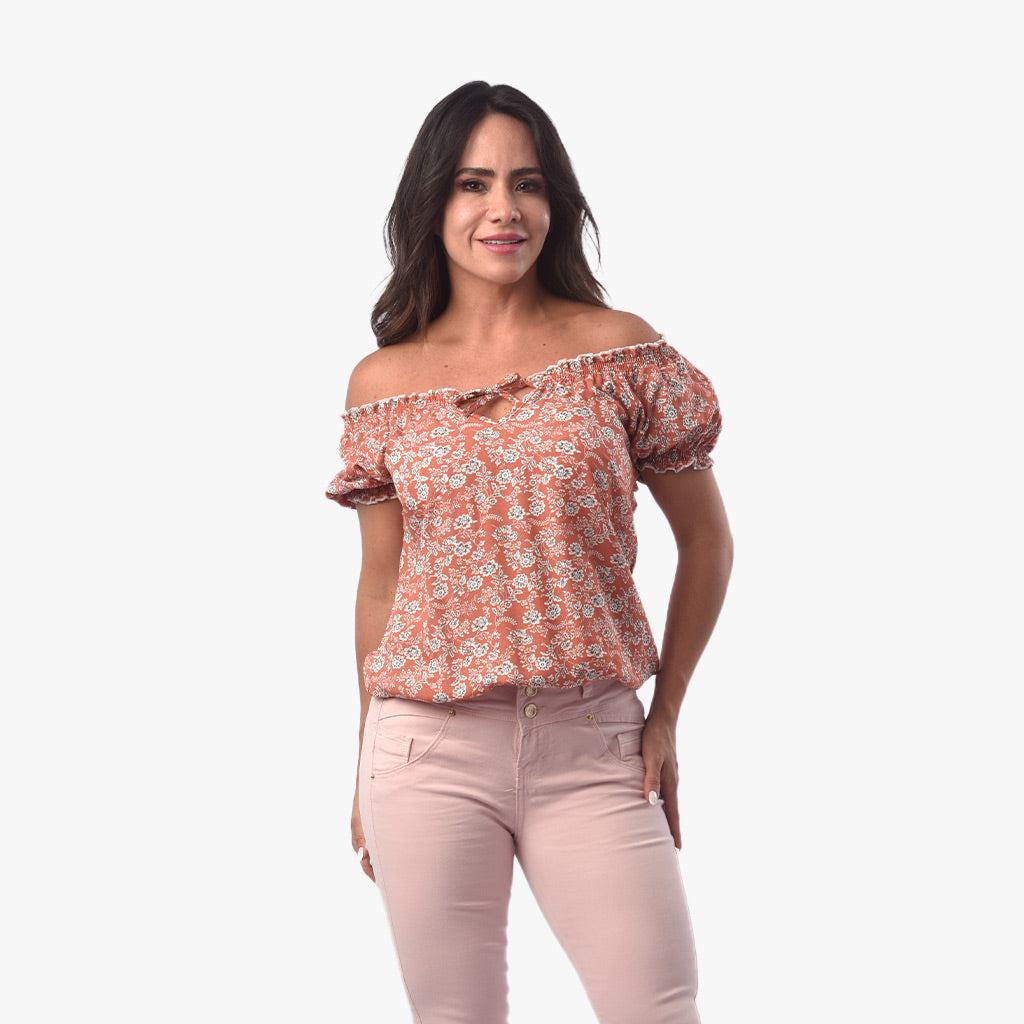 Blusa Ethiopia Rayon Varios Manga Corta Mujer - 2x S/45.00