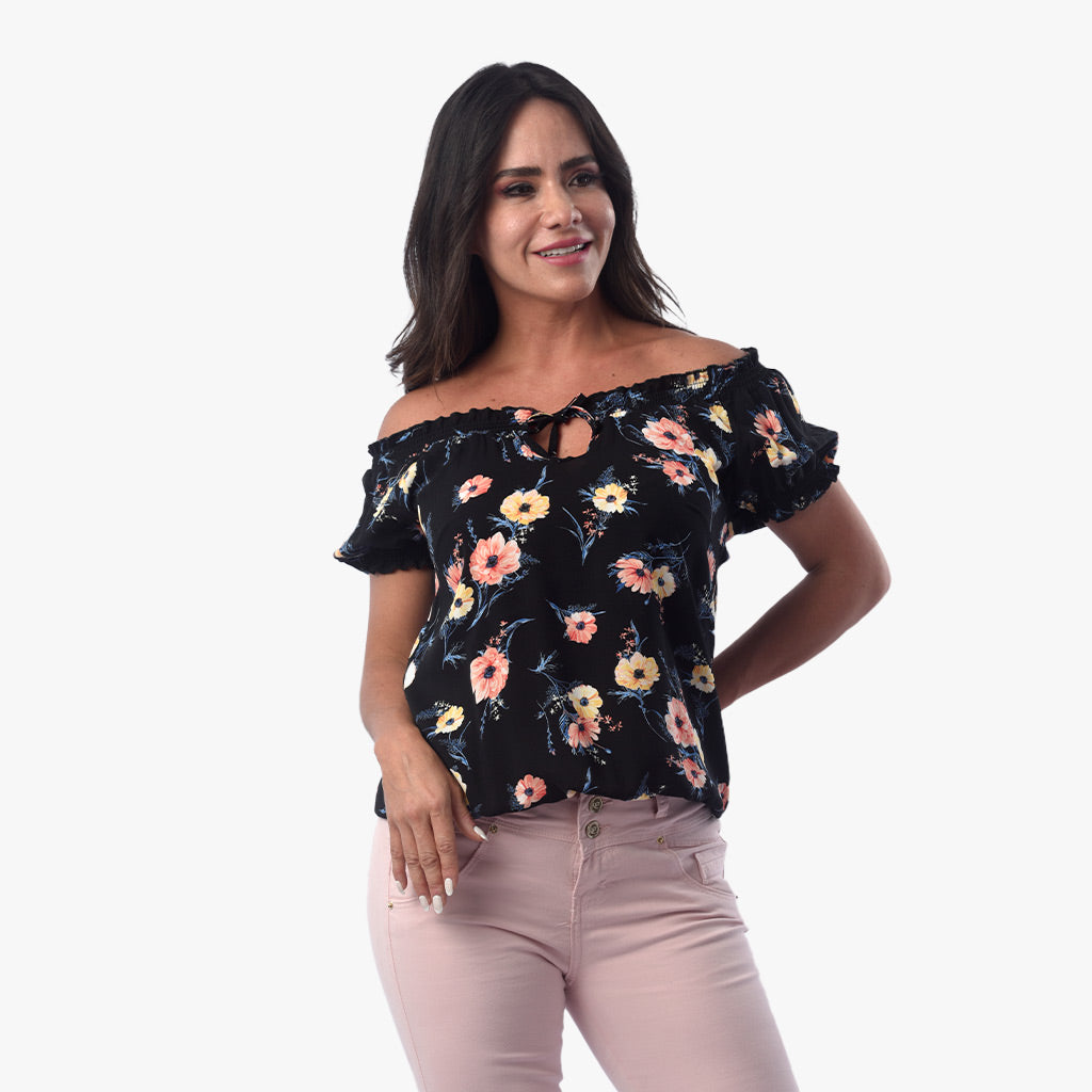 Blusa Ethiopia Rayon Varios Manga Corta Mujer