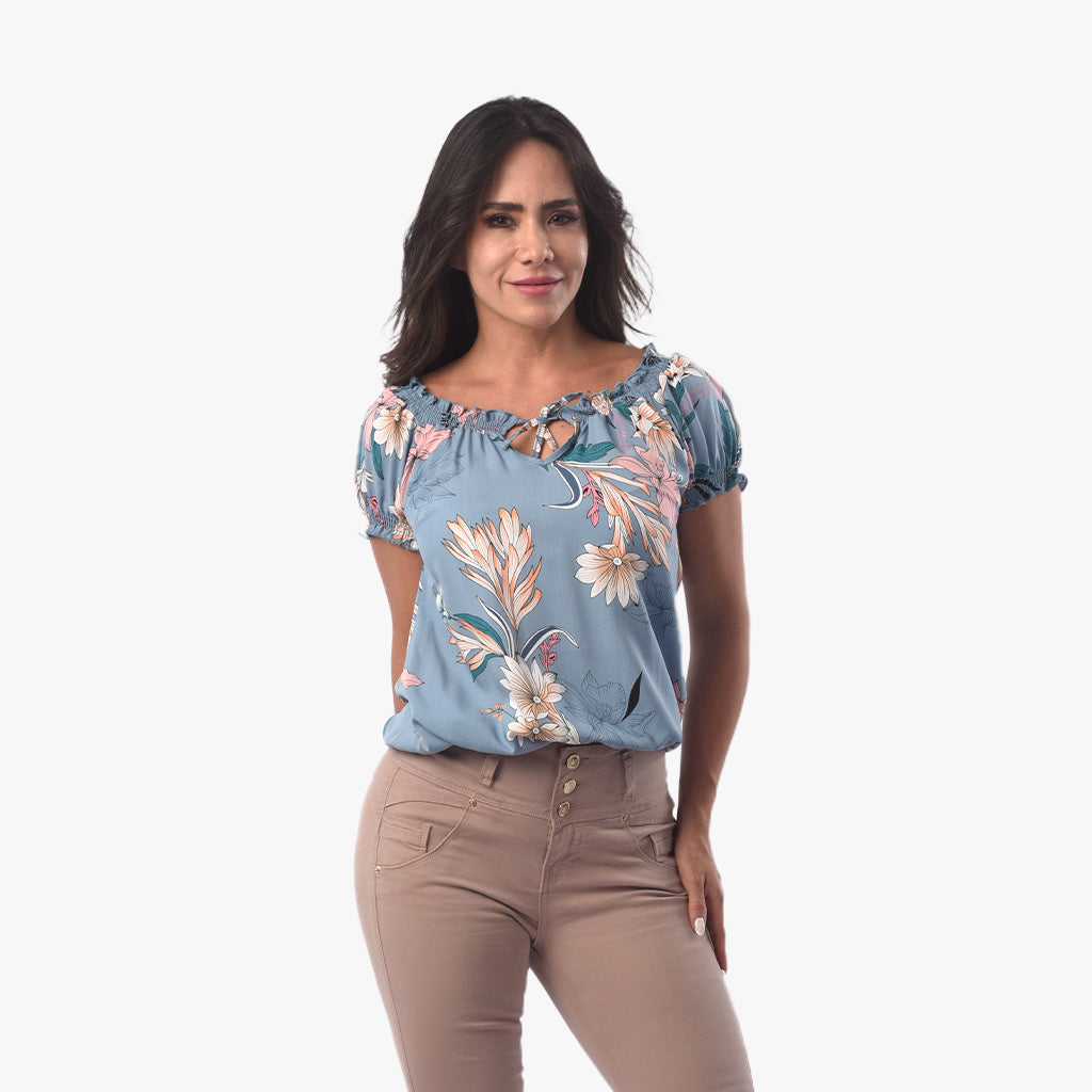 Blusa Ethiopia Rayon Varios Manga Corta Mujer