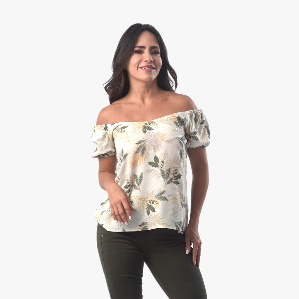 Blusa Ethiopia Challis Manga Corta Mujer - 2x S/45.00