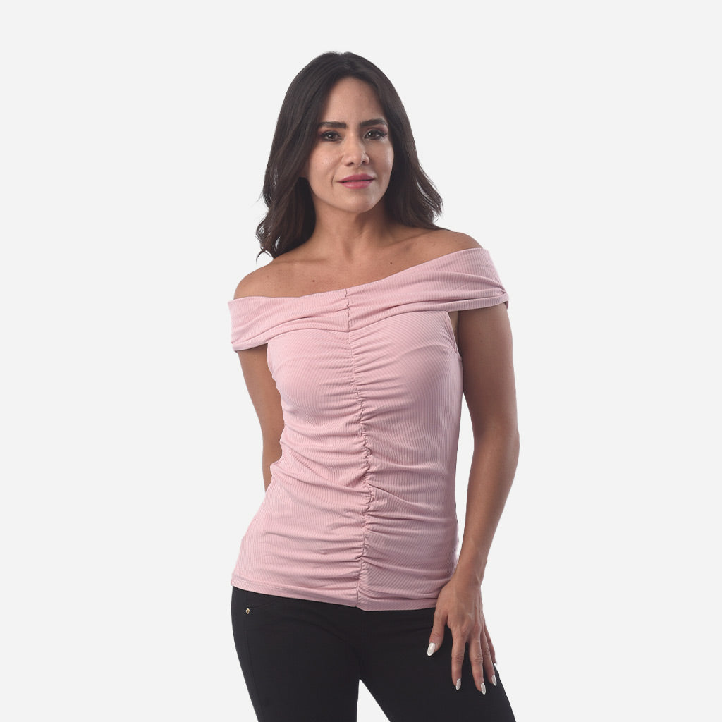 Polo Ethiopia Rib Manga Corta Escote Mujer