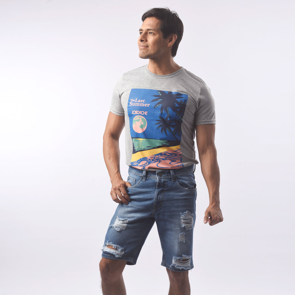 Bermuda Jordache Denim Rigido Hombre