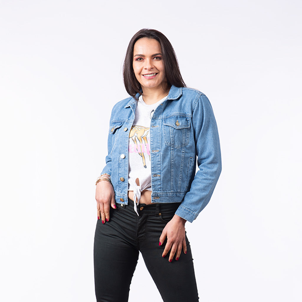 Casaca Ethiopia Denim Rígido Mujer