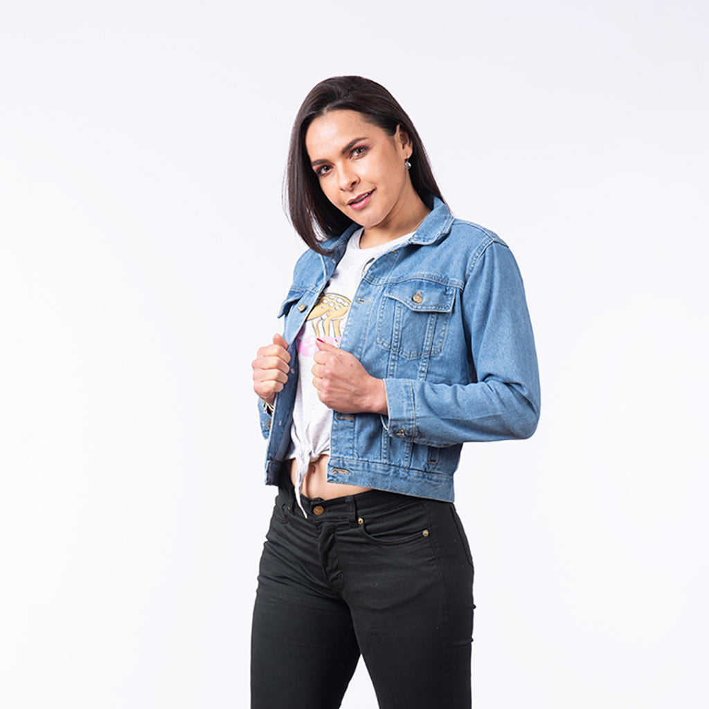Casaca Ethiopia Denim Rígido Mujer