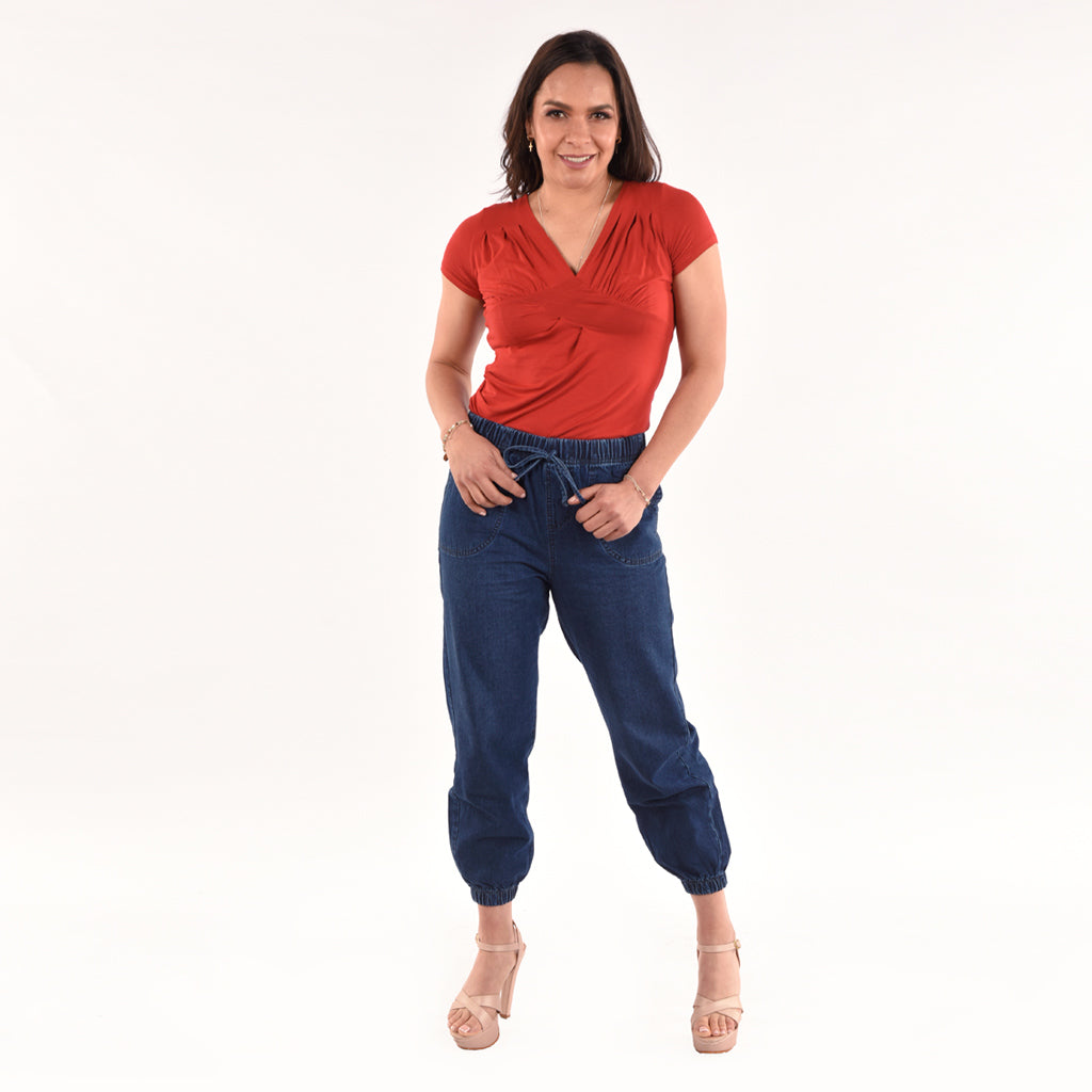 Jogger Ethiopia Denim Rígido Mujer