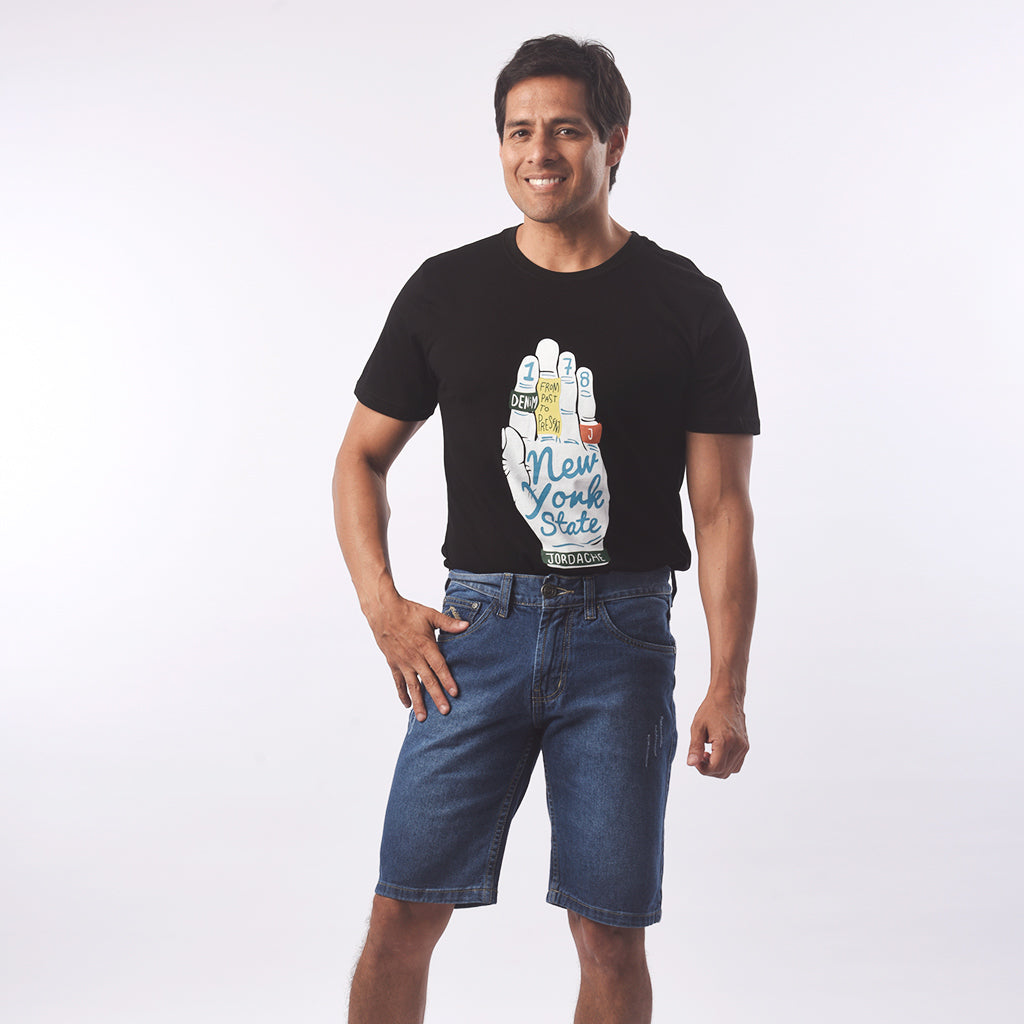 Bermuda Jordache Denim Rigido Clasico Hombre