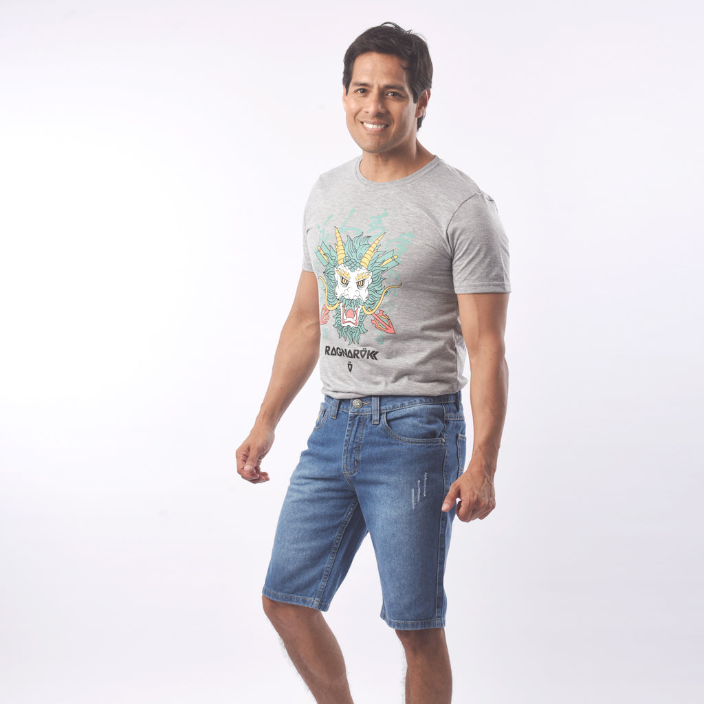 Bermuda Jordache Denim Rigido Clasico Hombre