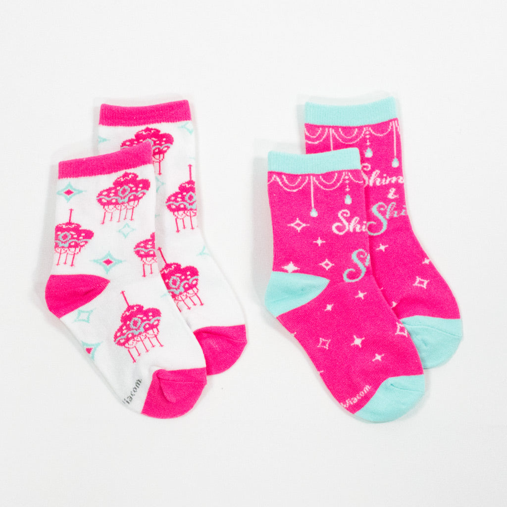 Pack x 2 Pares De Medias Shimmer And Shine Niña