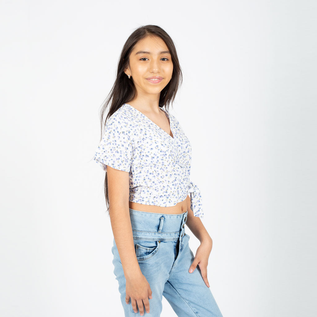 Blusa Essie Challis Manga Corta Niña