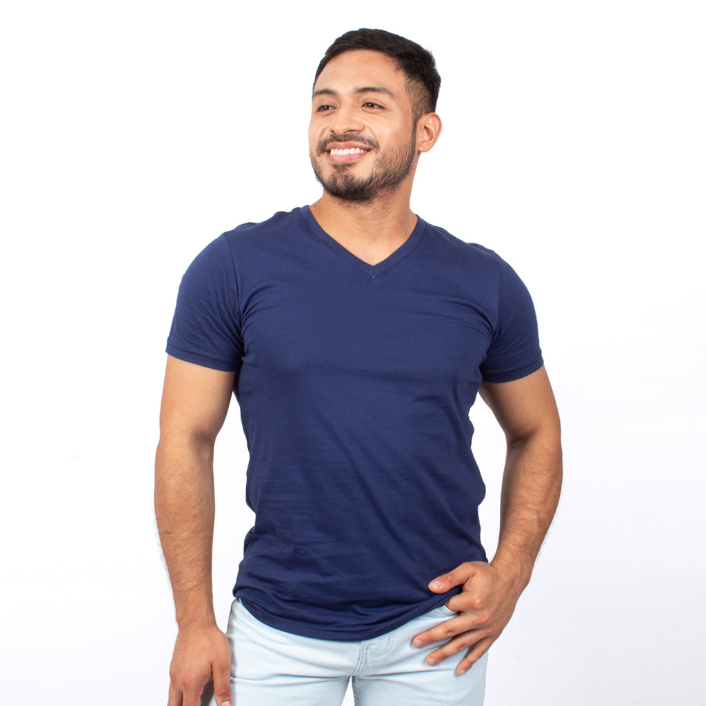 Polo Básico Hilo Negro Jersey Manga Corta Hombre - 2x S/45.00 y 3x S/60.00