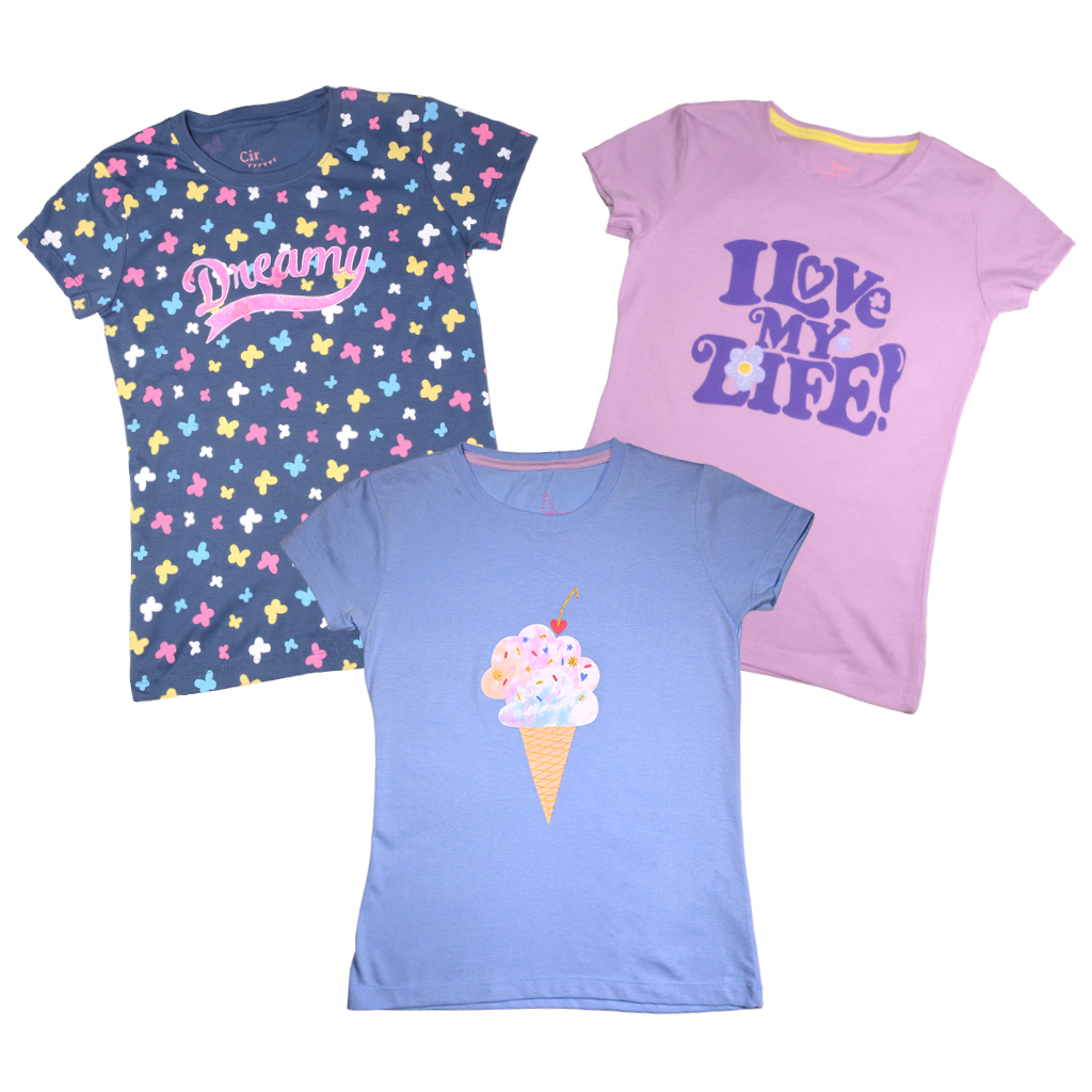 ¡NUEVO! - Pack Sorpresa x 3 Polos Manga Corta Niña - 1 Pack x S/25.00