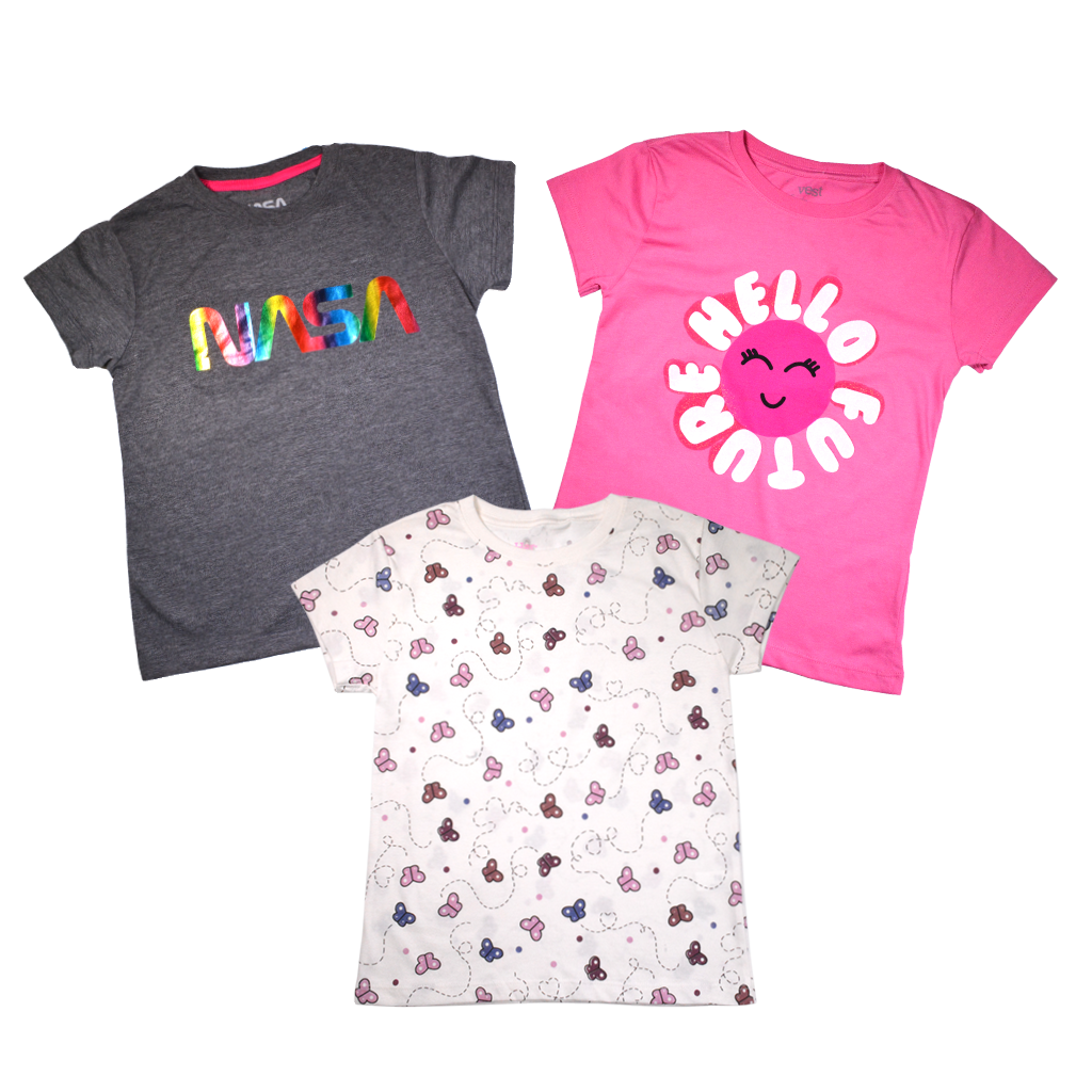 ¡NUEVO! - Pack Sorpresa x 3 Polos Manga Corta Niña - 1 Pack x S/25.00