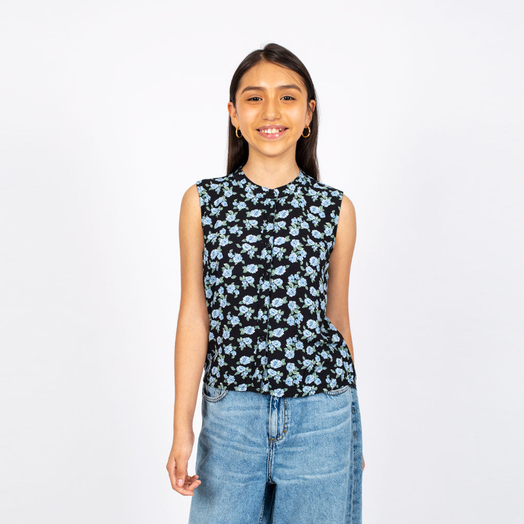 Blusa Essie Challis Manga Cero Niña - 2x S/25.00