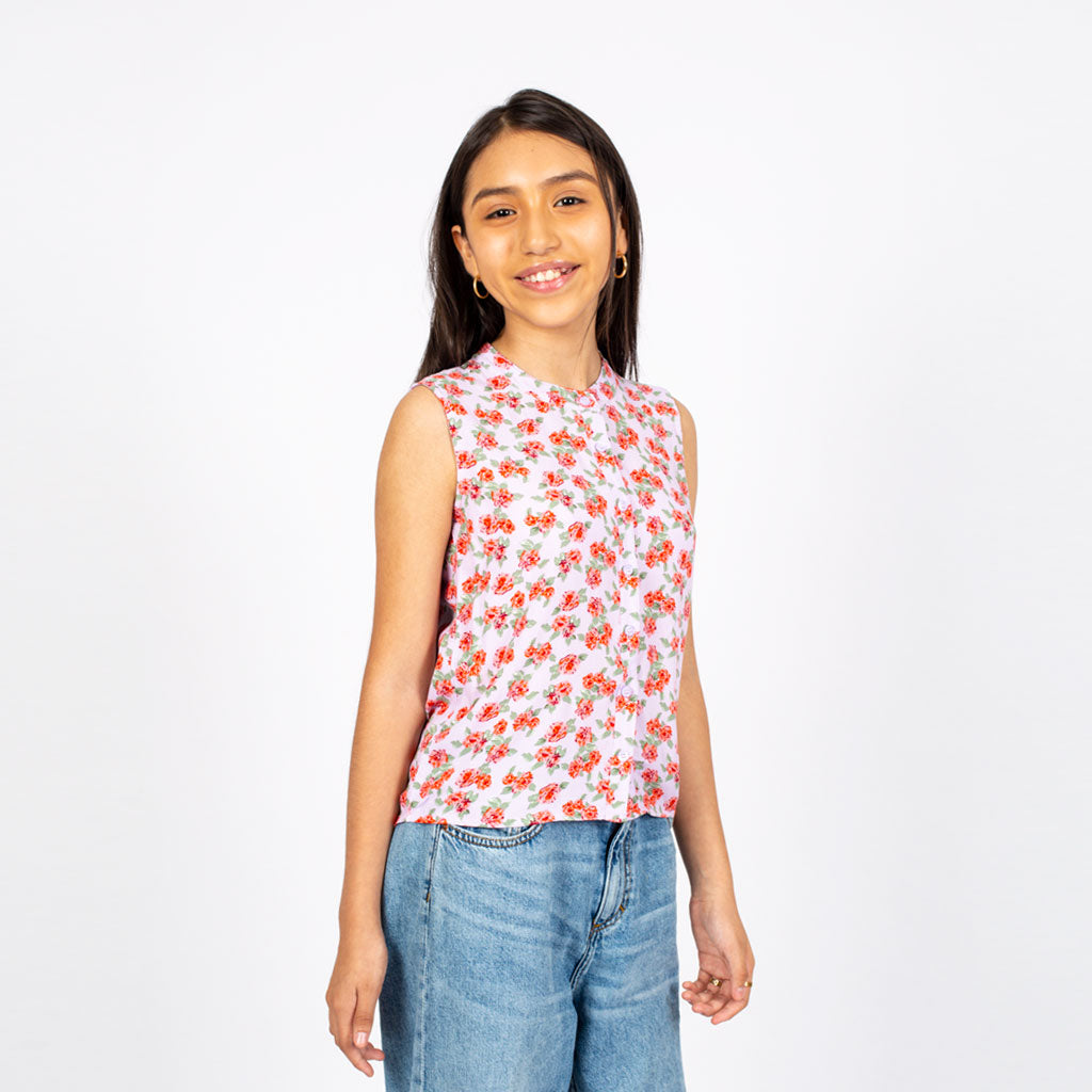 Blusa Essie Challis Manga Cero Niña - 2x S/25.00