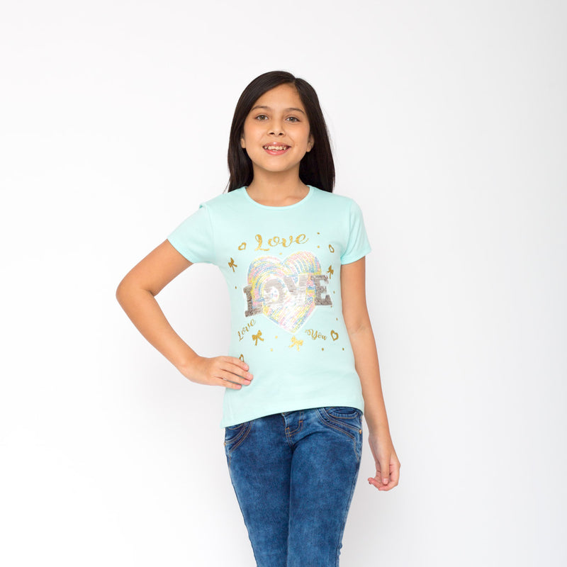 Polo Zaraith Con Lentejuelas Manga Corta Niña - 2x S/35.00