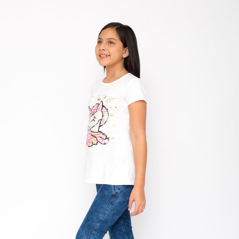 Polo Zaraith con Lentejuelas Manga Corta Niña - 2x S/45.00 y 3x S/60.00