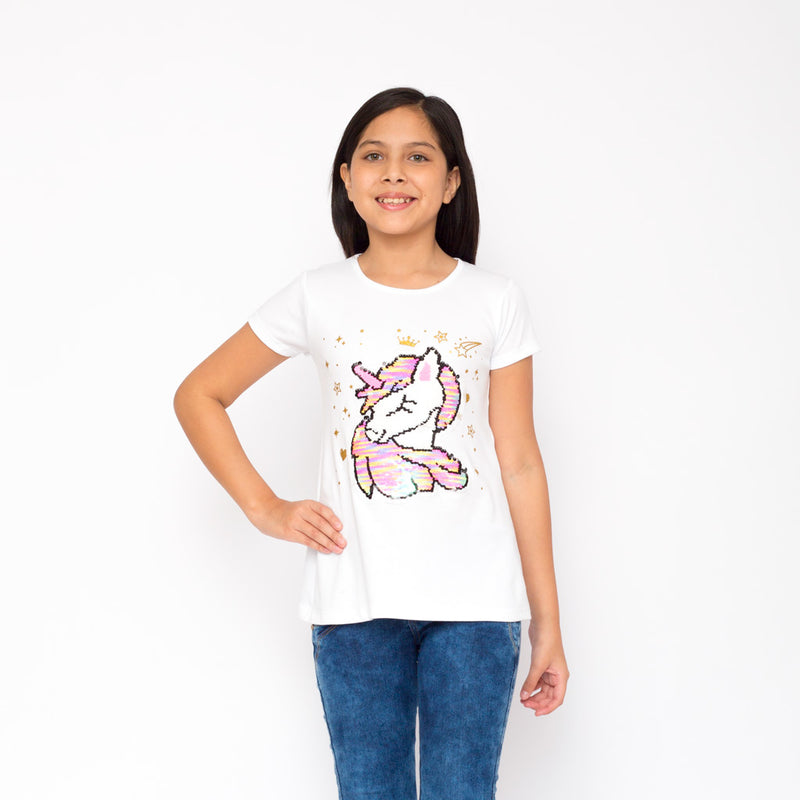 Polo Zaraith con Lentejuelas Manga Corta Niña - 2x S/45.00 y 3x S/60.00