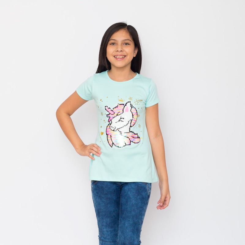 Polo Zaraith con Lentejuelas Manga Corta Niña - 2x S/45.00 y 3x S/60.00