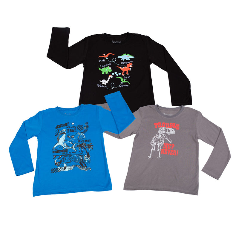 Pack Sorpresa x 3 Polos Manga Larga Niño - 1 Pack x S/37.50