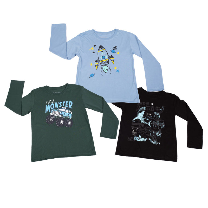 Pack Sorpresa x 3 Polos Manga Larga Niño - 1 Pack x S/37.50