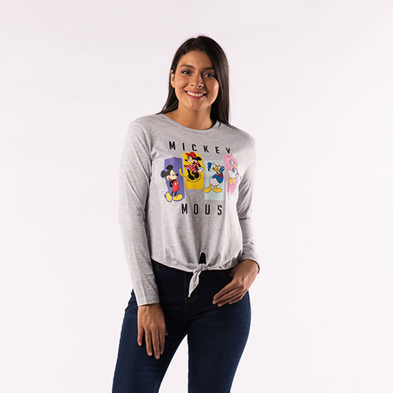 Polo Minnie Mouse Manga Larga Mujer - S/19.90