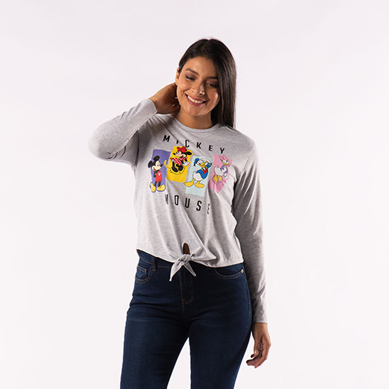 Polo Minnie Mouse Manga Larga Mujer - S/19.90