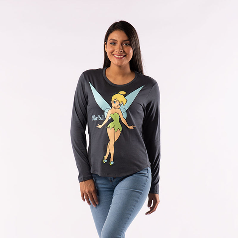 Polo Tinker Bell Manga Larga Mujer - S/19.90